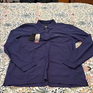 Men's Greg Norman Navy Blue Polo Shirt
